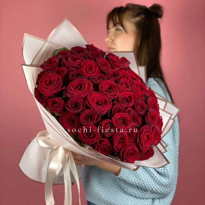 51 красная роза "Лавели" в Самаре