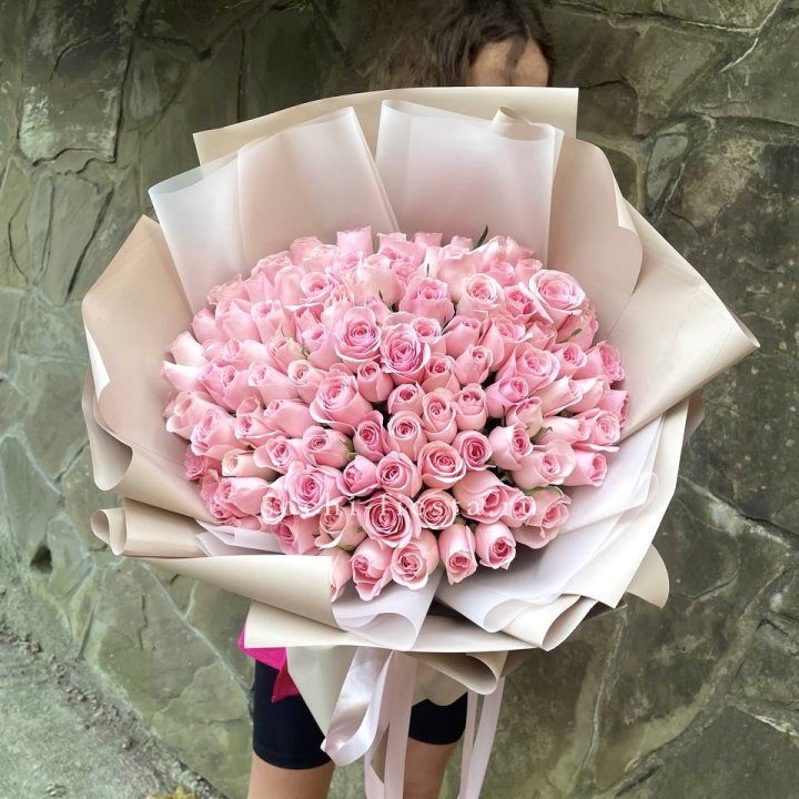 101 нежно-розовая роза Каролина  в Самаре