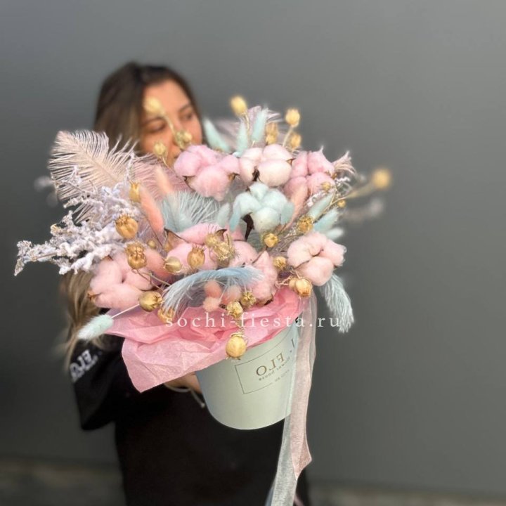 Авторский бокс с сухоцветами №2 в Самаре