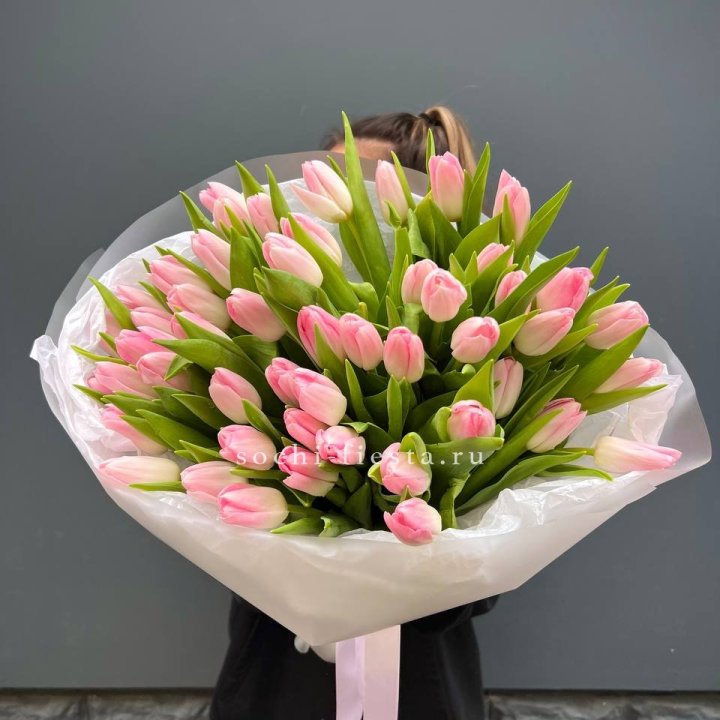 Букет тюльпанов нежно-розовых в Самаре