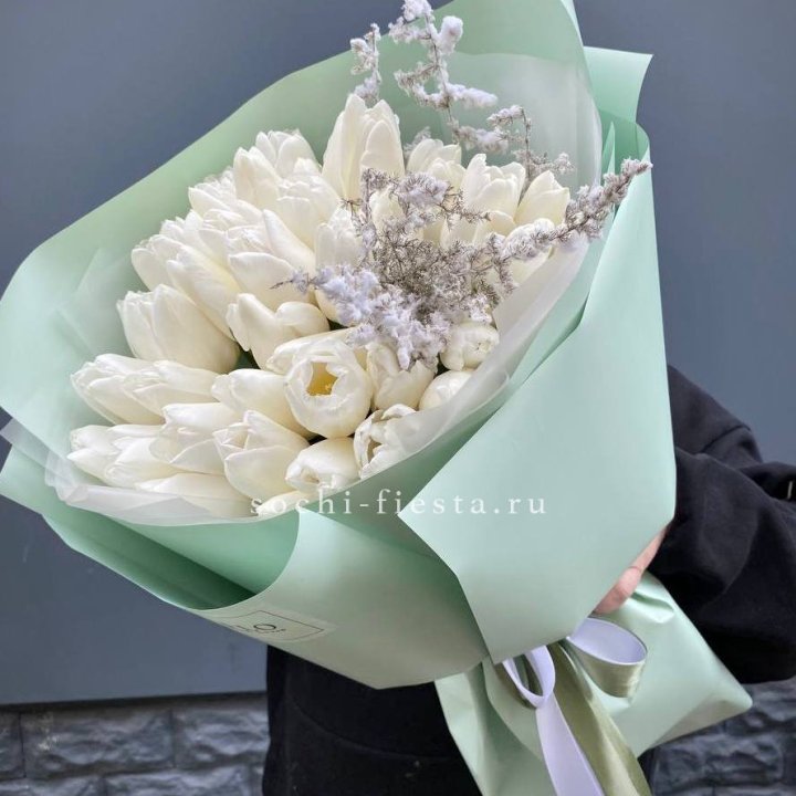 Букет белых тюльпанов "Бьянко" в Самаре