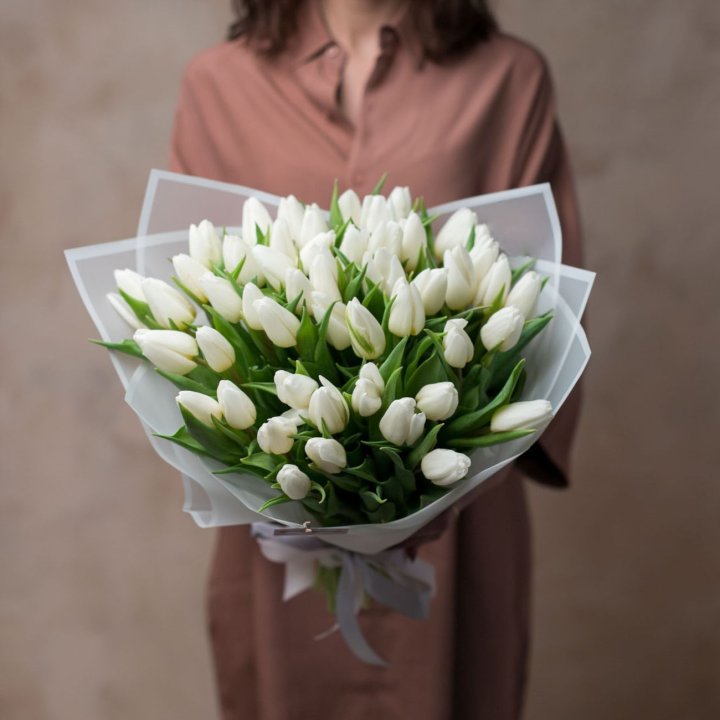51 белый тюльпан в Самаре