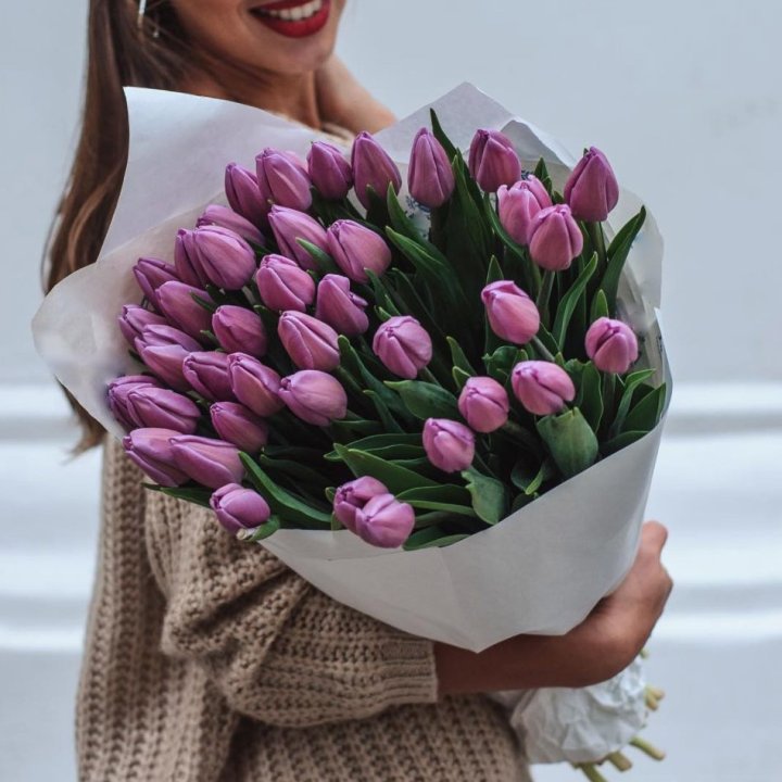 39 сиреневых тюльпанов в Самаре