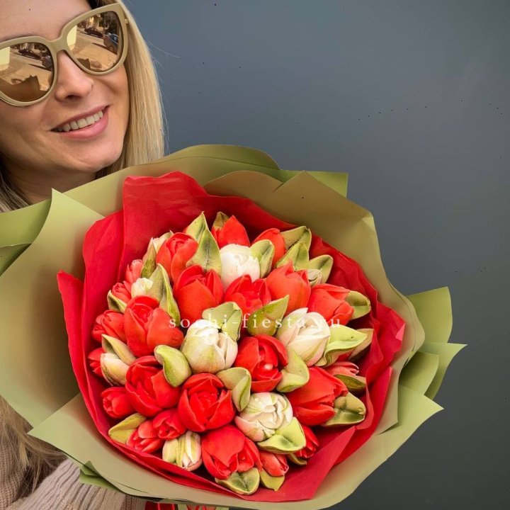 Зефирный букет из тюльпанов в Самаре